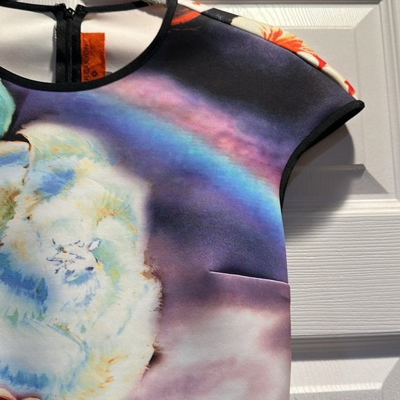 Clover Canyon Magical Sky Neoprene Bodycon Fitted Mini Dress L - Picture 6 of 10